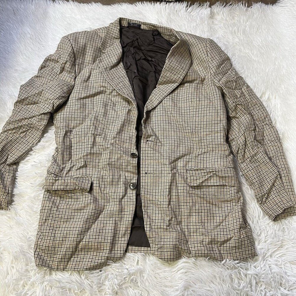 Cambridge Member Men's Sport Blazer Beige Wool Blend Buttons 2XL